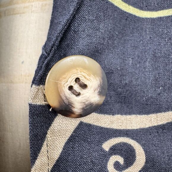 Vintage Rafaella Blazer Womens 8 Black Linen Cotton Southwestern Aztec Artsy 90s - Picture 7 of 16